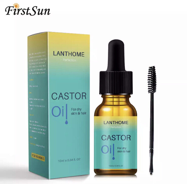 Castor Rizinusöl 100% Reines Öl Für trockene Haut, Haar, Wimpern (kaltgepresst)