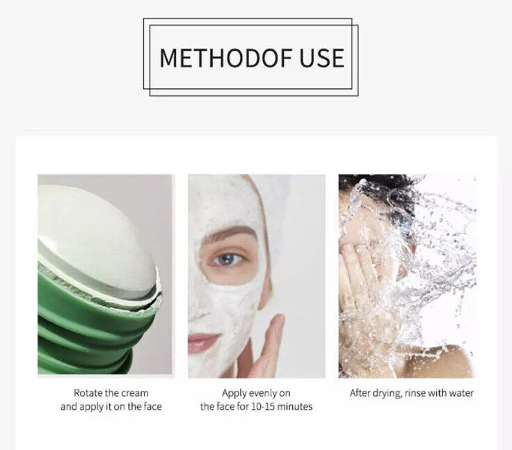 Green Tea Purifying Clay Stick Mask Grün Tee Oil-Control Anti-Acne Fine Solid